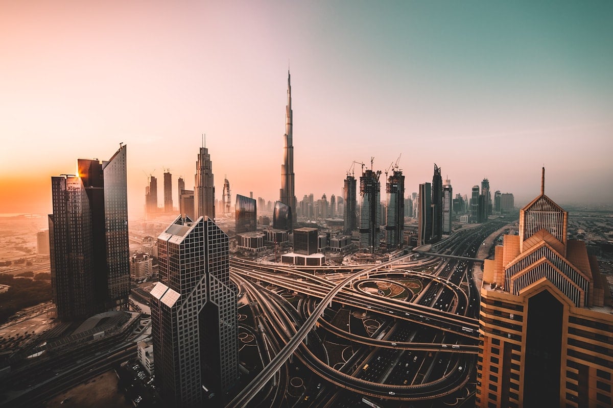 Dubai skyline with Burj Khalifa — study in Dubai